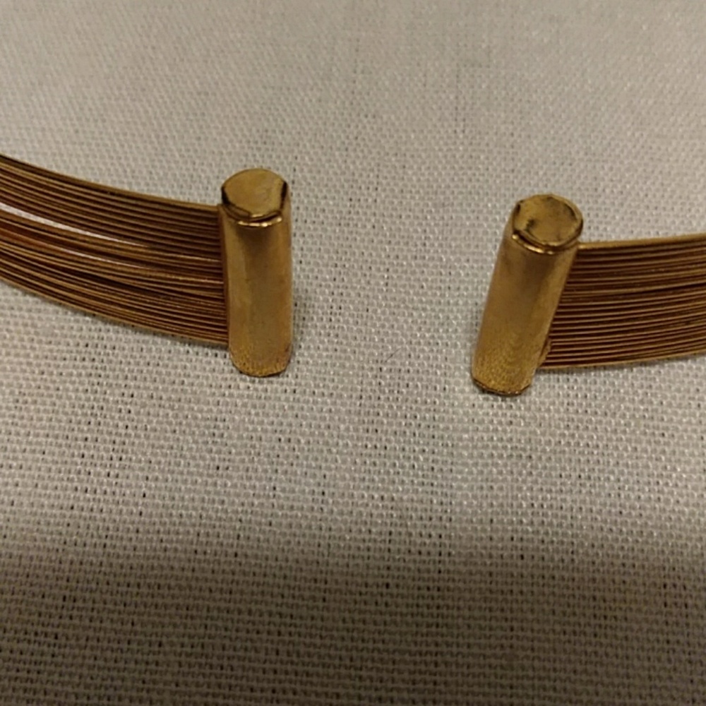 Wire Multi-Layer Choker Collar Cuff Necklace - image 3